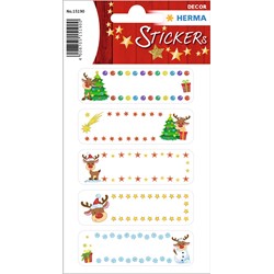 HERMA Decor Weihnachtssticker, Littel Rudolph, beglimmert