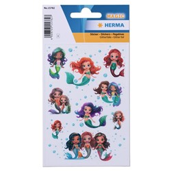 HERMA MAGIC Sticker, Mermaid mit Folie beglimmert