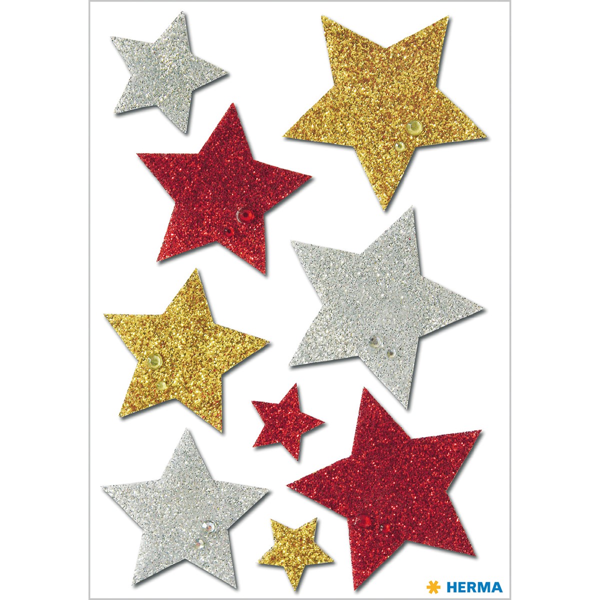 1000 Stück - Sticker Sterne Aufkleber Klebesterne Bunt - 15mm, 5